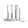 #option_ AMS-180 8-Piece Solid Carbide Up-Cut Spiral Ball Nose Collection 