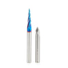 #option_AMS-192 2-Pc Solid Carbide Spiral 2D/3D Carving & 60 Deg V-Groove Router Bit Set, 1/4 Inch Shank