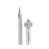 #option_AMS-193 2-Pc Solid Carbide and Carbide Tipped 18 & 90 Deg Signmaking/Engraving Router Bit Pack, 1/4 Inch Shank