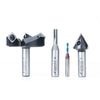 #option_AMS-316 4-Pc CNC Solid and Insert Carbide Simulated MDF Shaker Door II Basic Router Bit Pack, 1/4 & 1/2 Inch Shank