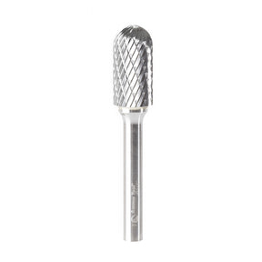 Amana Tool SB Burrs Solid Carbide Head Brazed into Steel Shank Radius Cylinder Shape Double Cut Burr Bits
