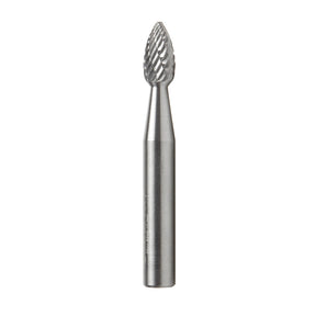 Amana Tool SH Burrs Solid Carbide Head Brazed into Steel Shank Flame Shape Double Cut Burr Bits