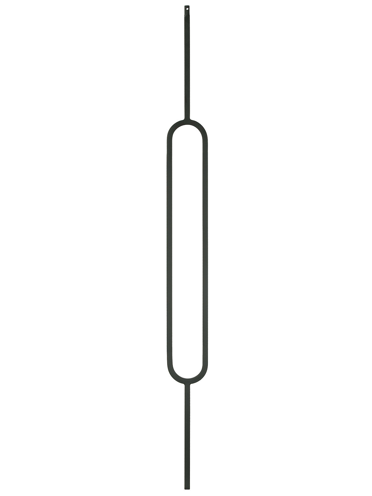 Iron Baluster T80 - 1/2" Square - 24" Contemporary Oval