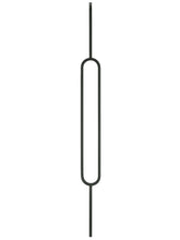 Iron Baluster 9088R-XL - 5/8" Round - 24" Contemporary Oval