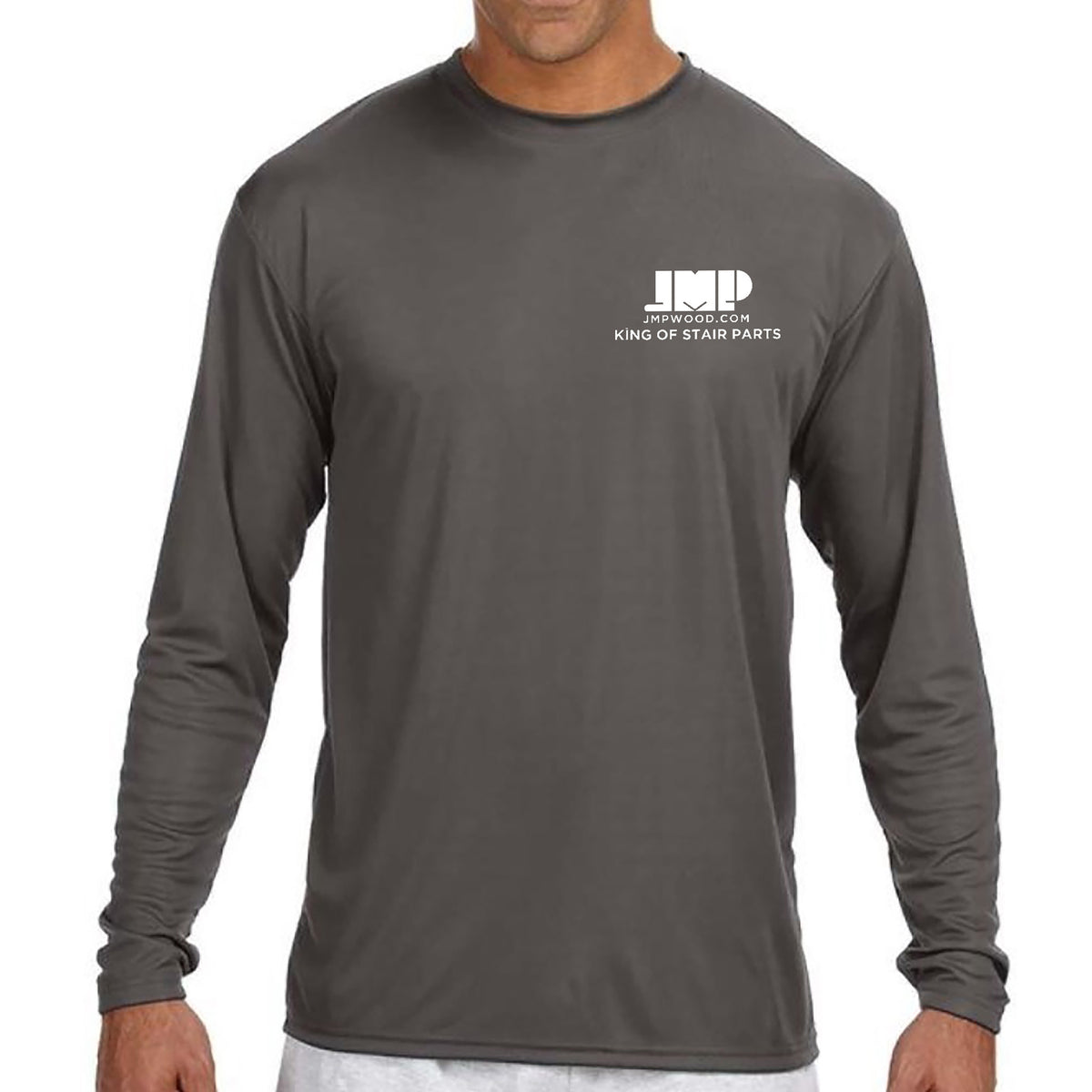 JMP Wood Moisture Wicking Polyester Long Sleeve Shirt