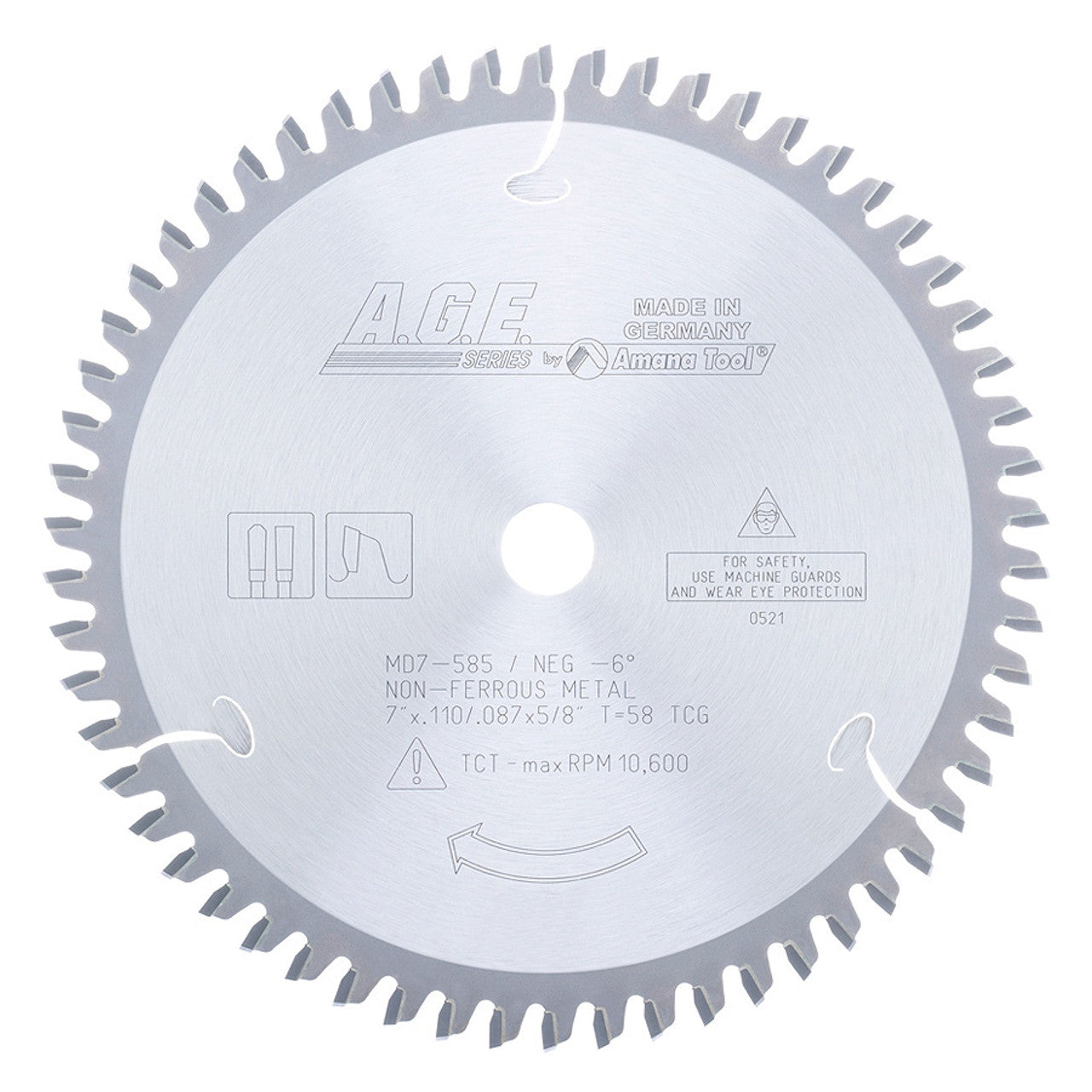 A.G.E. Non-Ferrous Metal Cutting Circular Saw Blades for Aluminum