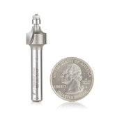 #option_MR0112 - 1/8 Radius x 7/16 Dia x 3/8 x 1/4 Inch Shank w Mini 3/16 Dia Lower Ball Bearing