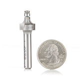 #option_MR0114 - 5/32 Radius x 1/2 Dia x 3/8 x 1/4 Inch Shank w Mini 3/16 Dia Lower Ball Bearing
