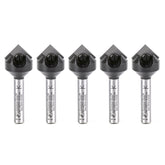 #option_RC-45711-5 5 Pack In-Tech Insert Carbide V Groove 90 Deg x 11/16 D x 21/64 CH x 1/4 Inch SHK Single Flute Router Bits