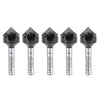 #option_RC-45711-5 5 Pack In-Tech Insert Carbide V Groove 90 Deg x 11/16 D x 21/64 CH x 1/4 Inch SHK Single Flute Router Bits
