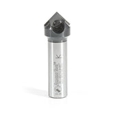 #option_RC-45712 In-Tech Insert Carbide V Groove 90 Deg x 11/16 Dia x 21/64 x 1/2 Inch Shank Single Flute Router Bit