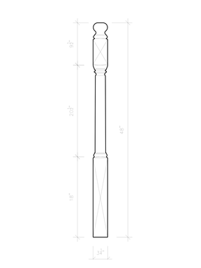 Tropicana Post to Post Newel