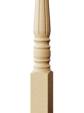 Williamsburg Post to Post Newel (Fluted)