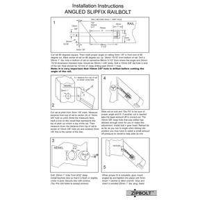 Zipbolt Angled Slipfix Railbolt