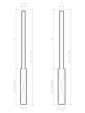 RS Series Round Straight Newel Post