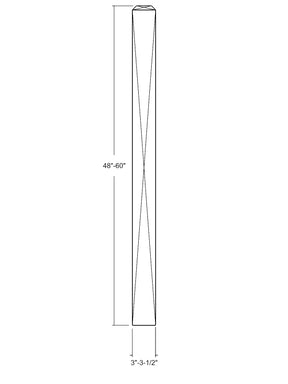 4002 Chamfered Top Square Newel Post