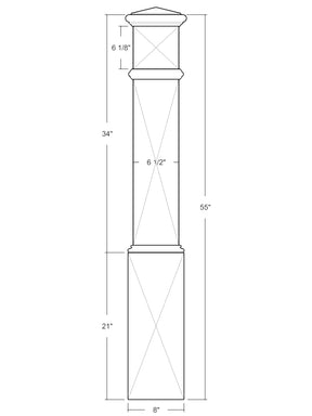 Box Newel 4050 (8")