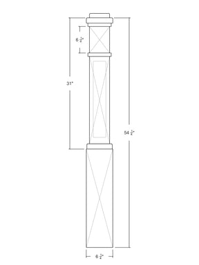 Box Newel 4091MP - Mission Panel (6-1/4")