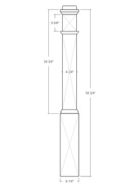 Box Newel 4091 (6-1/4")