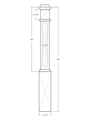 Box Newel 4191RSP - Raised Panel (6-1/4")
