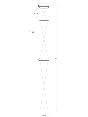 Box Newel 4375 (4-3/4")