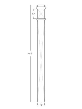 Box Newel 4375M - Mission Style (4-3/4")