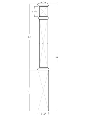 Box Newel 4391 (5-1/2")