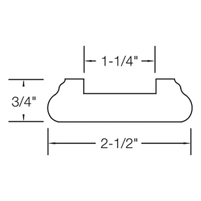 Shoe Rail 6045 With Fillet (1-1/4" Plow)