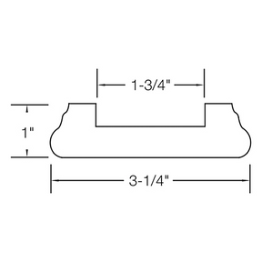 Shoe Rail 6046 With Fillet (1-3/4" Plow)