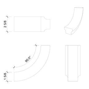 Fitting M8414 - Up Easing 90º