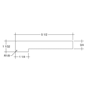 Landing Tread 8095SQ - Square (5-1/2")