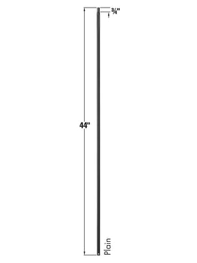 Iron Baluster 9000 - 1/2" Square - Plain