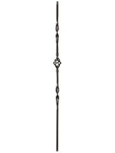 Iron Baluster 9012 - 1/2" Square - Single Basket w/ Ribbon