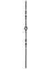 Iron Baluster 9012 - 1/2" Square - Single Basket w/ Ribbon