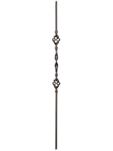 Iron Baluster 9013 - 1/2" Square - Double Basket w/ Ribbon