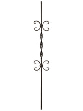 Iron Baluster 9015 - 1/2" Square - Single Ribbon w/ Butterflies