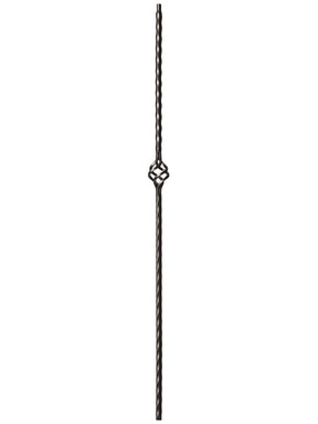 Iron Baluster 9027 - 9/16" Hammered Edge - Single Basket