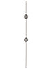 Iron Baluster 9028 - 9/16" Hammered Edge - Double Basket