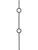 Iron Baluster 9051 - 1/2" Square - Double Ring
