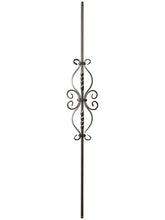Iron Baluster 9057 - 1/2" Square - Double Twist w/ Dragonfly