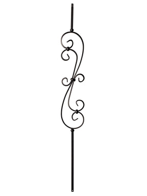 Iron Baluster 9081 - 1/2" Square - S Scroll Narrow