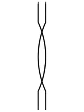 Iron Baluster 9095 (T85) - 1/2" Square - Contemporary Double Helix