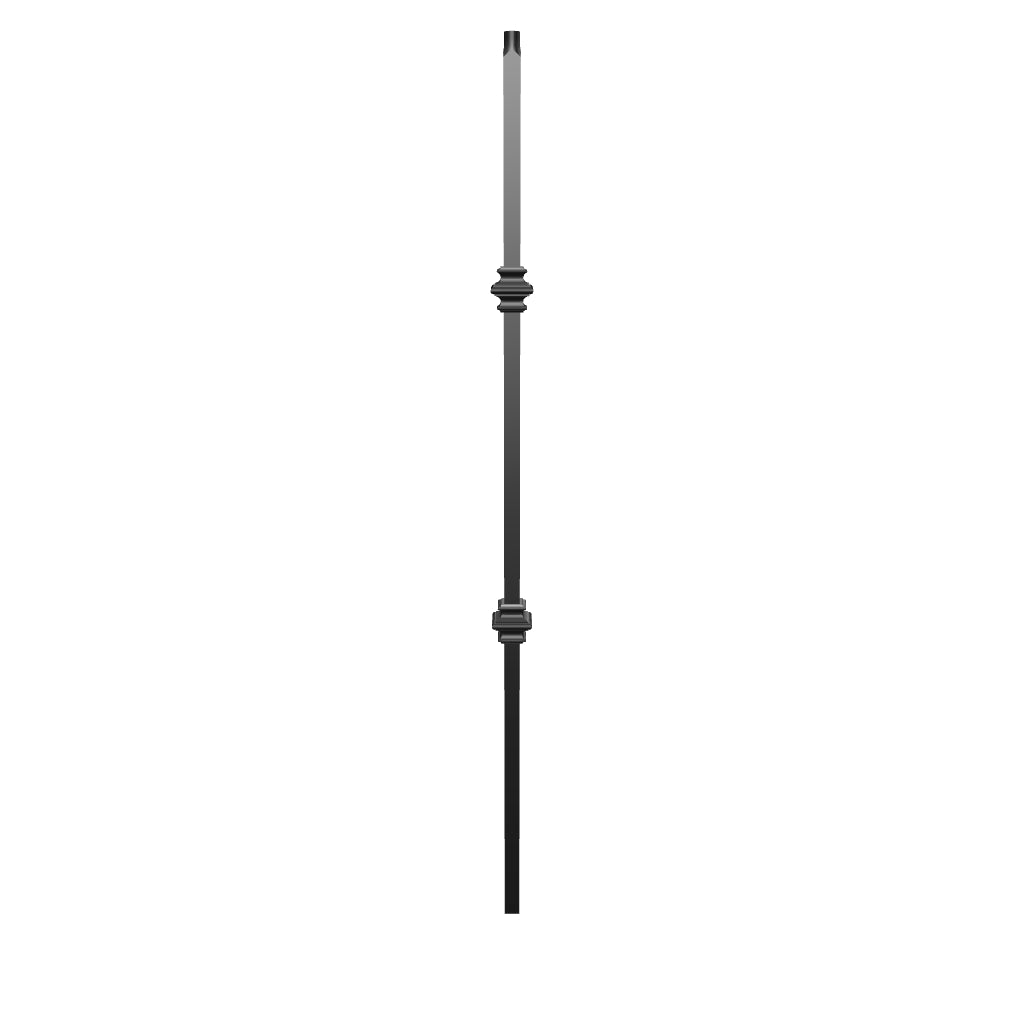 Mega Series Iron Baluster 9907 - 3/4" Square - Double Knuckle