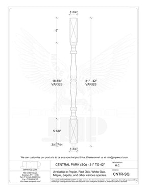 Central Park Baluster (Double Square)