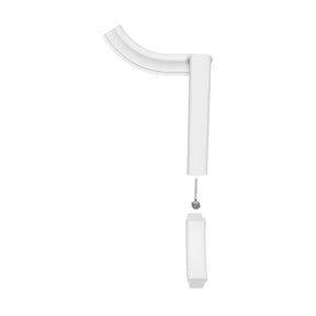 Fitting 60 - Level Quarter Turn Gooseneck Fitting with Cap (Left Hand)