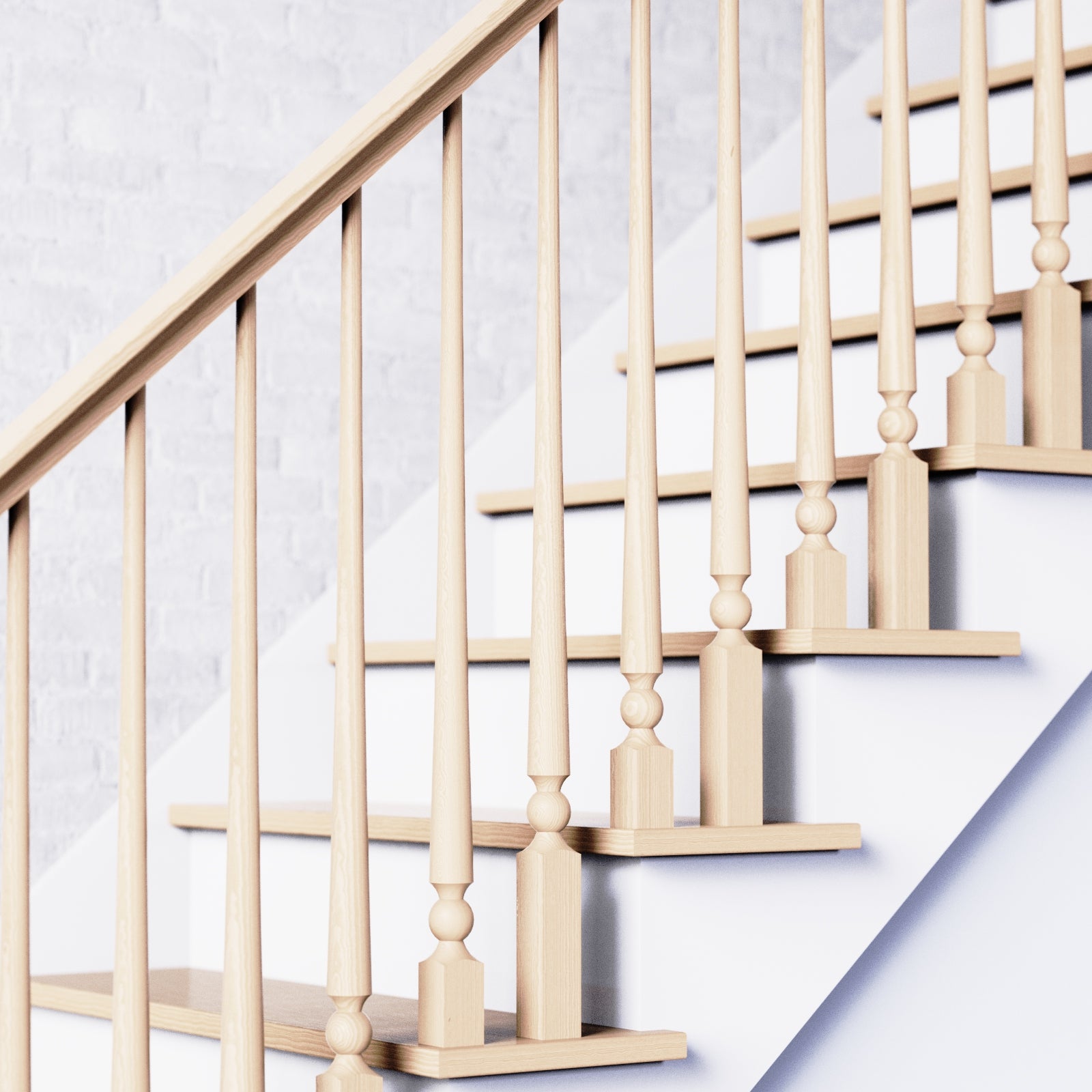 Hamptons Wood White Staircase