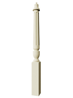 Stockbridge 3010F-PT Series Pin Top Newel Post - Fluted (3-1/2")