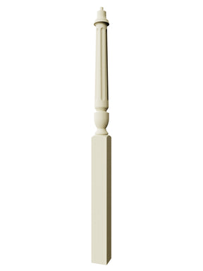 Stockbridge 3010F-PT Series Pin Top Newel Post - Fluted (3-1/2")