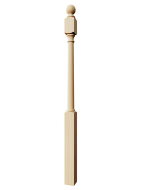 Colonial 4040BT Series Ball Top Newel Post (3")