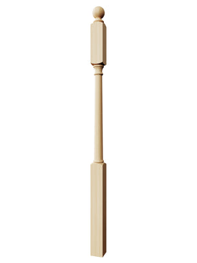 Colonial 4040BT Series Ball Top Newel Post (3")